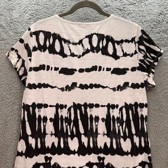 Lisa Todd Women's XL Short Sleeve Shirt Tie Die Style Lightweight Raw Hem - Picture 10 of 10